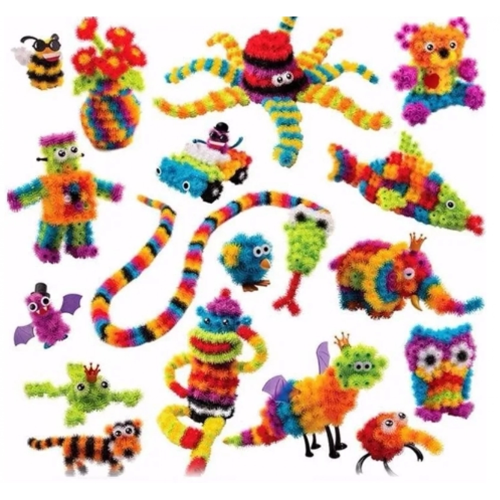 Thorn Ball Clusters 3D Model Construction Building Blocks Toys Sticky Puff Balls Puzzle DIY Assembling Toys For Kids