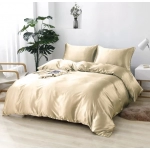NEW Luxury Rayon Gold Duvet Cover Set Twin Queen King Size Bedding Set Satin Smooth American Style Bedding Sets Comforter Covers